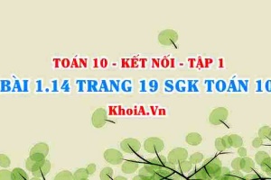 Bài 1.14 trang 19 SGK Toán 10 tập 1 Kết nối tri thức
